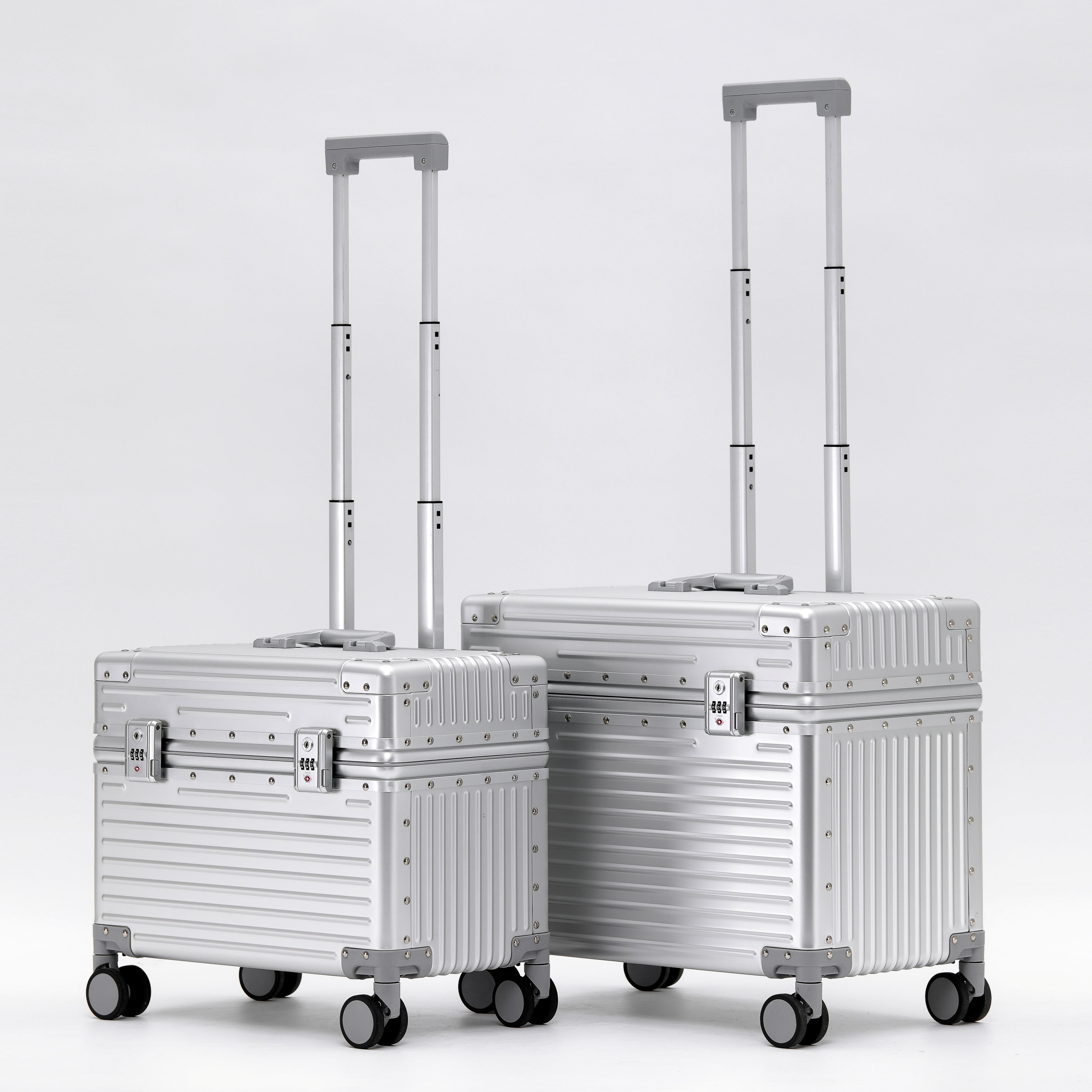 ファッション Matel マグネシウムとアルミニウムのトロリー旅行荷物スーツケース多機能内ポケット